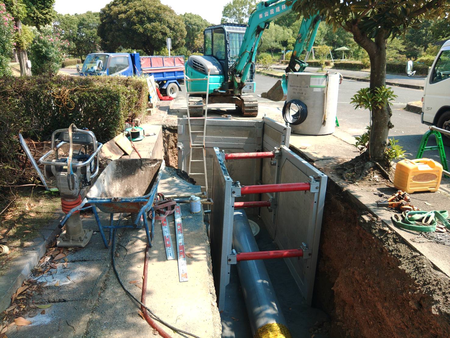 市民球場雨水排水管改修工事（守山市）